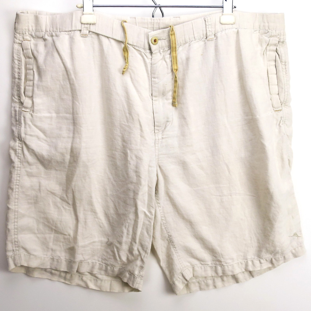 Tommy Bahama Linen Bermuda Shorts 2XLT 45x12 White Big Tall Beach Resort